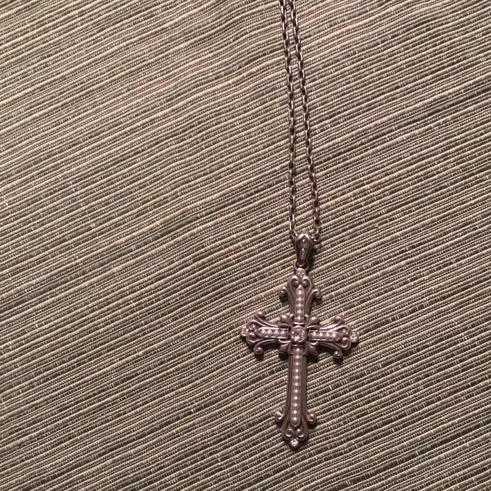 Sterling Silver Cross accented with CZs